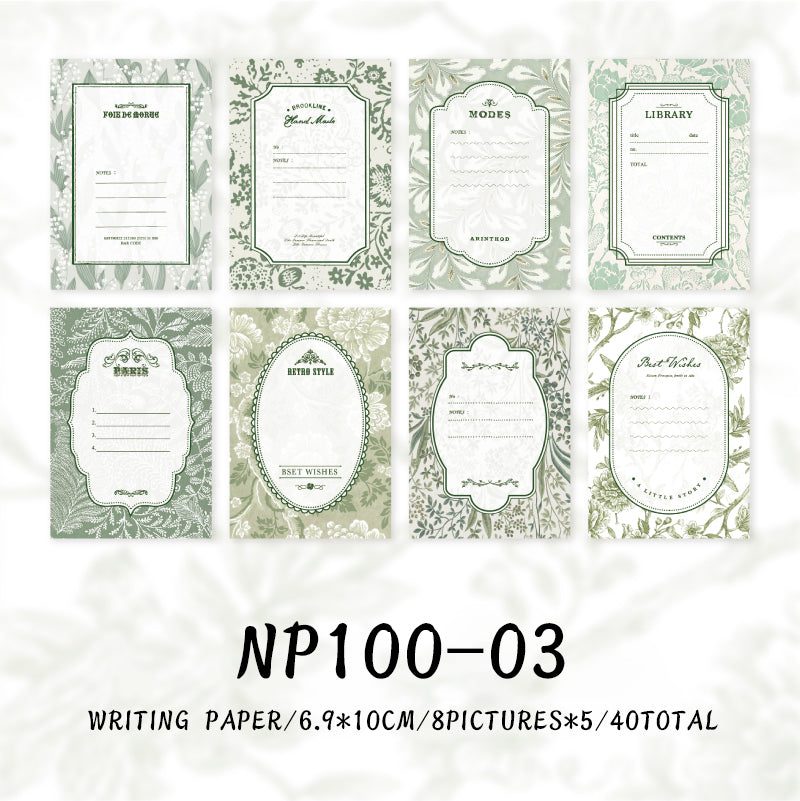 40PCS Years with fragrance series note paper