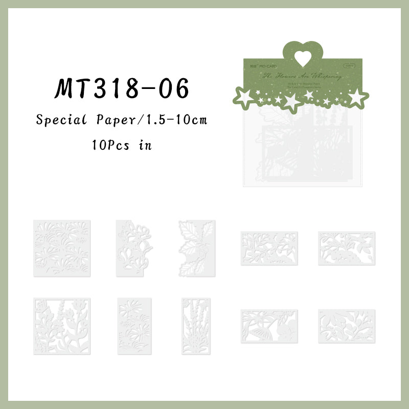 10PCS The Bustling Land series material paper