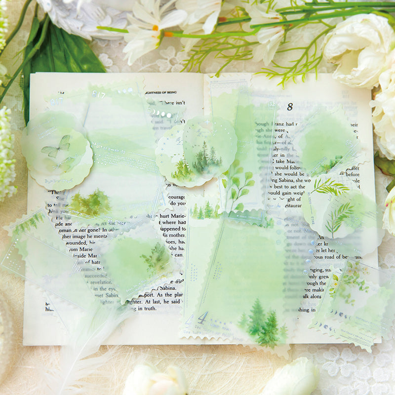 20PCS Misty Flower Dream series material paper