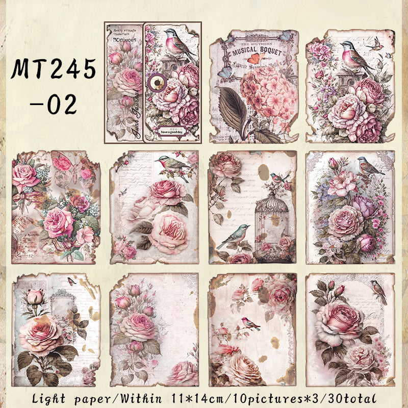 30PCS The Lost Garden series material paper