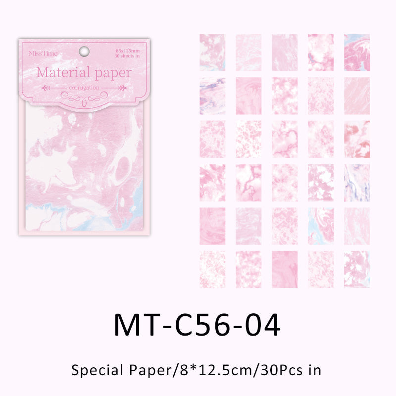 30PCS Reflection in Time series material paper