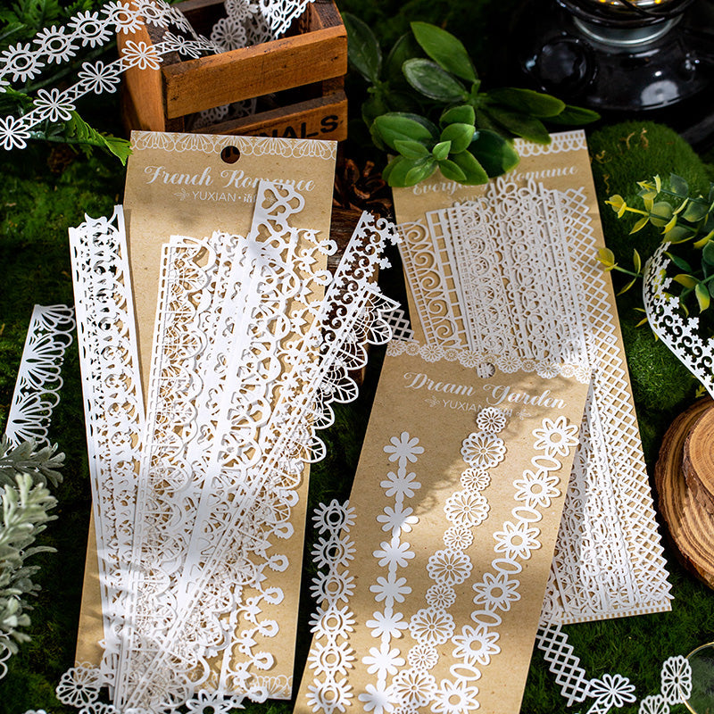 16PCS Lace waltz series material paper