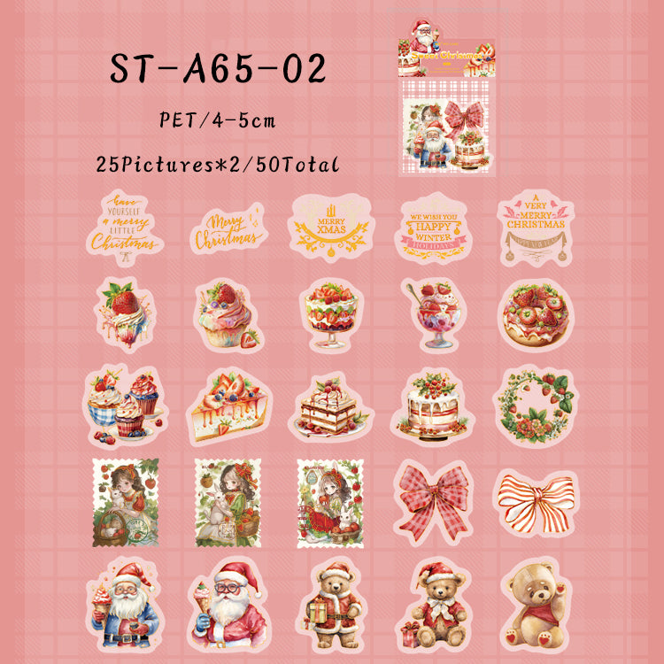 50PCS Colorful Christmas Series sticker