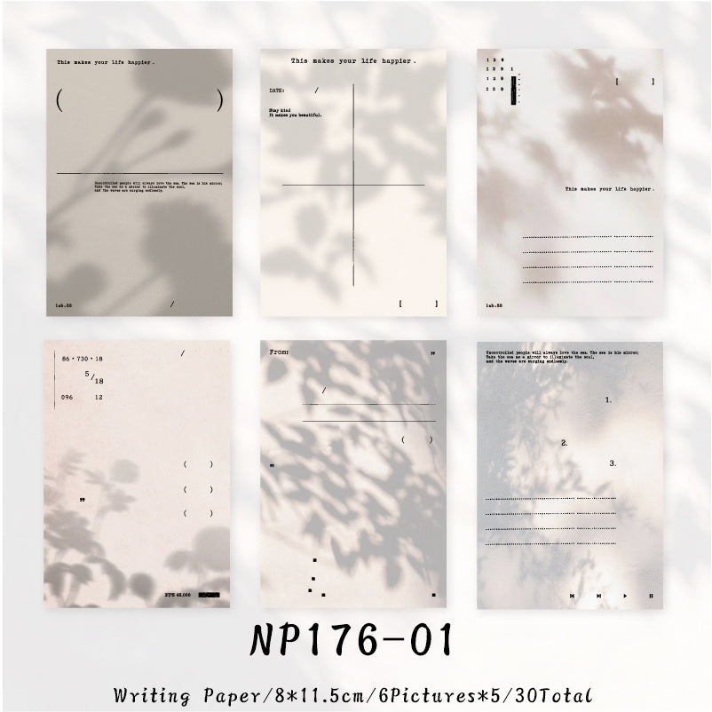 30PCS Nikko Flower Island series note paper