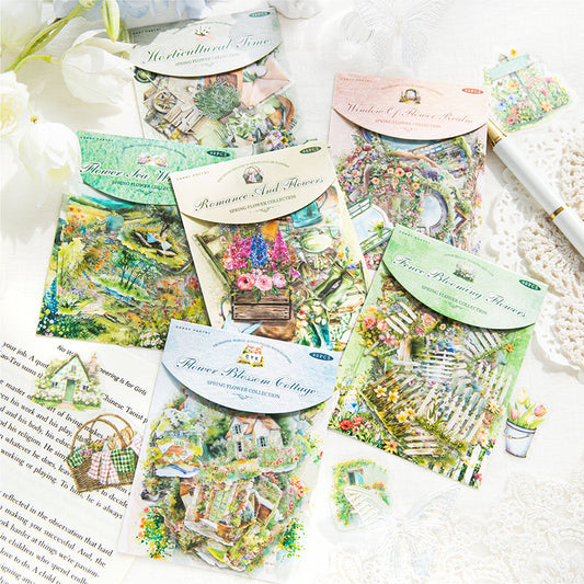 40PCS Spring Flower series sticker