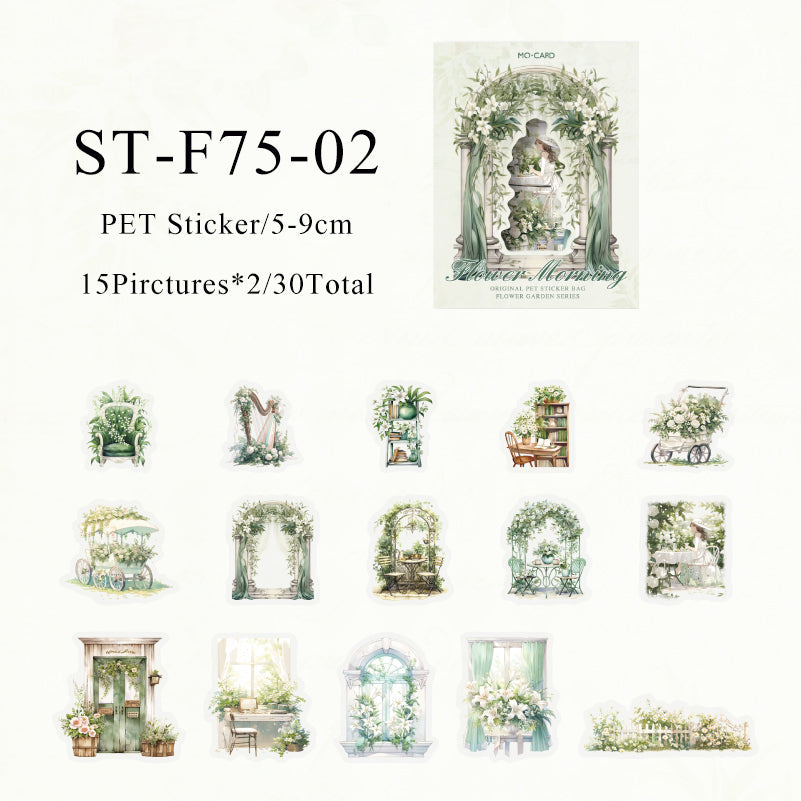 30PCS Flower Garden series sticker