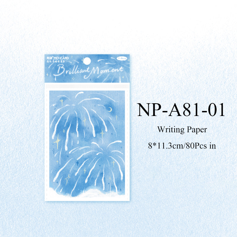 80PCS Blue Dream Series note paper