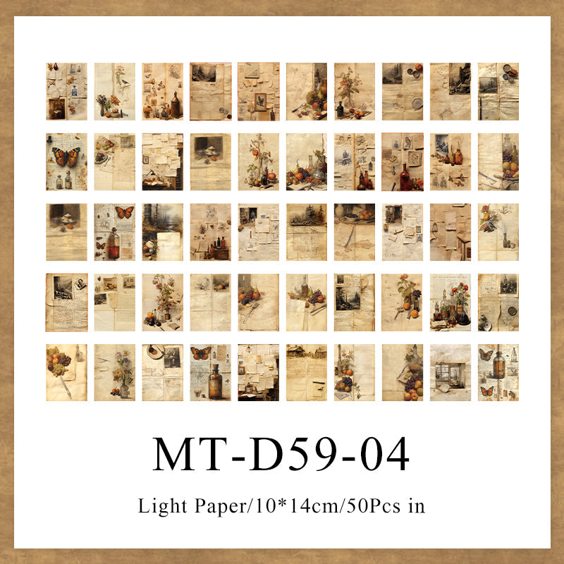 50PCS The Time Minstrels series material paper