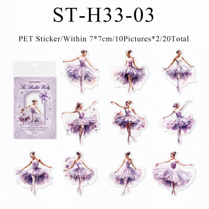 20PCS Ballet Waltz series sticker