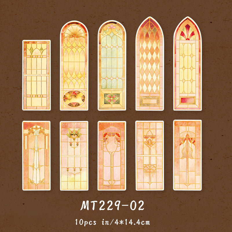 10PCS Baroque Church series bookmarks