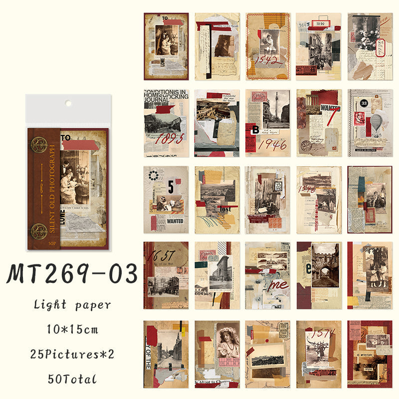 50PCS Forest Island series material paper