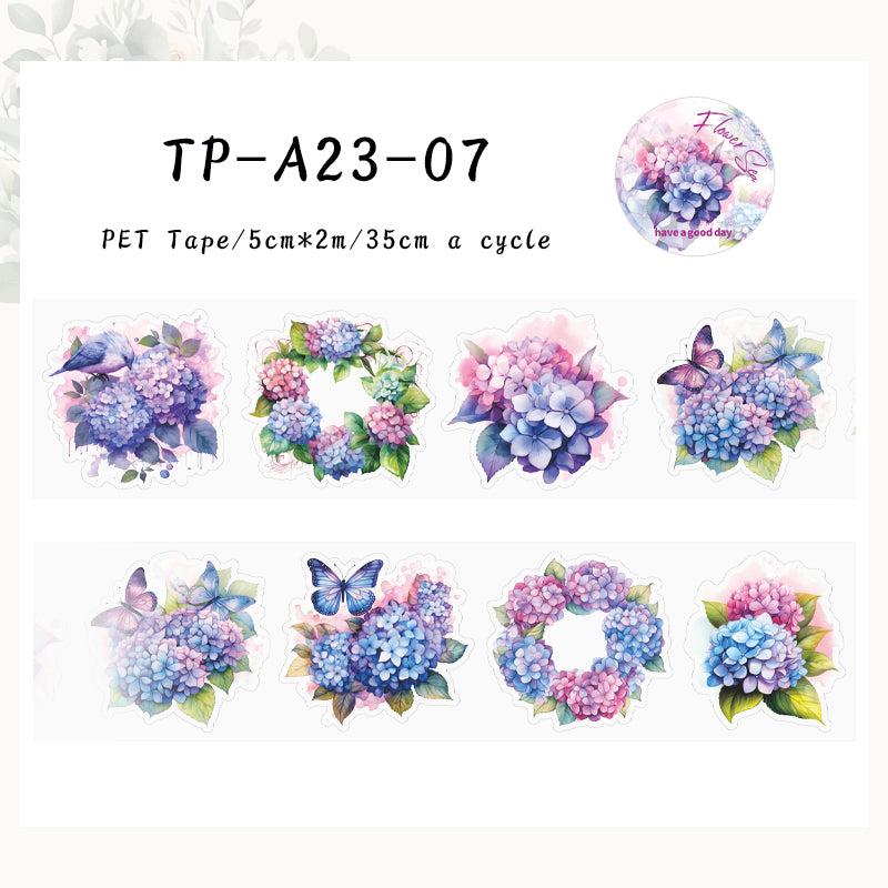 Meet the Sea of Flowers series Die Cutting PET Tape