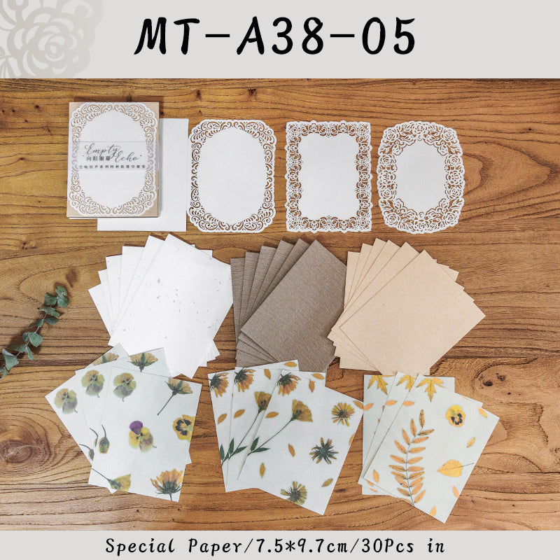 30PCS Hollow echo series material paper