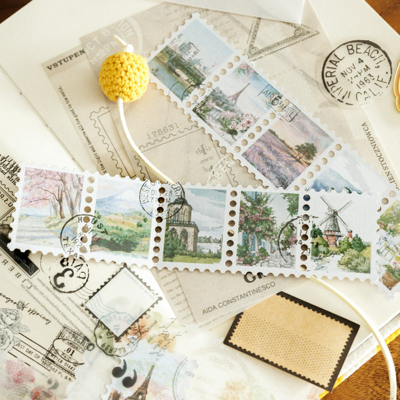 100PCS Memorial Post Office Series material paper