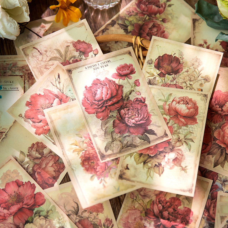 32PCS Flower tour series material paper