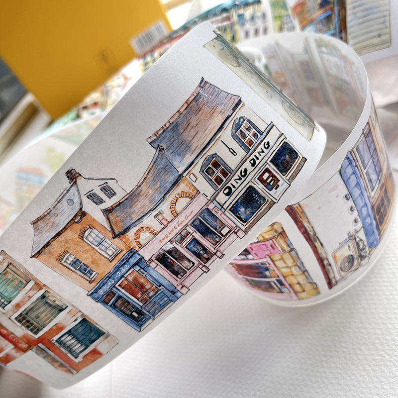 6.5cm*166cm Small house Washi/PET tape