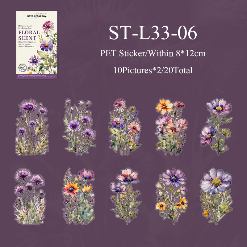 20PCS Floral Scent series sticker