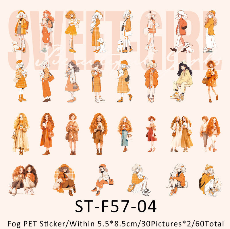 60PCS Girlishness series sticker