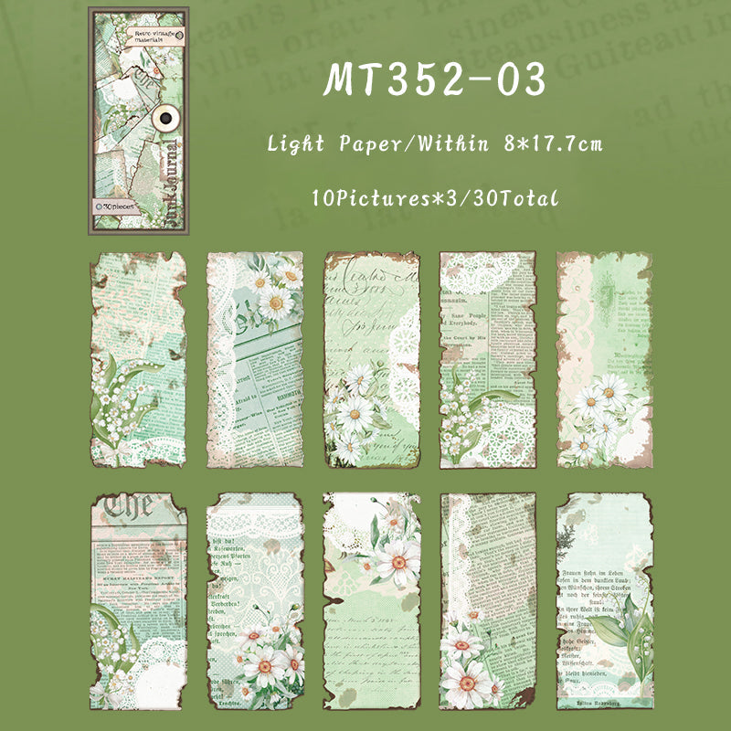 30PCS Old dream book series material paper