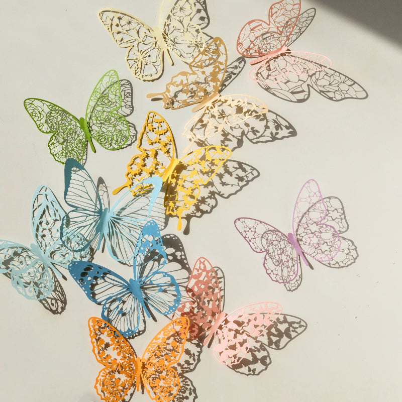 6PCS Find Butterflies Series material paper