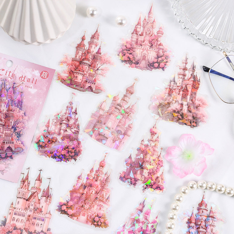 20PCS Castle on Clouds series sticker