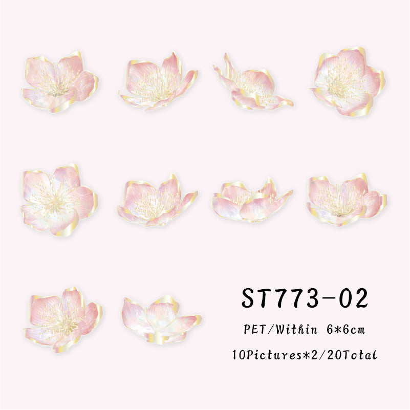 20PCS Stay in the Sea of Flowers series sticker