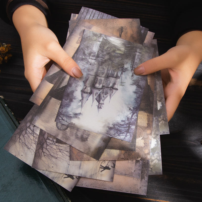 30PCS Dark fantasy series material paper