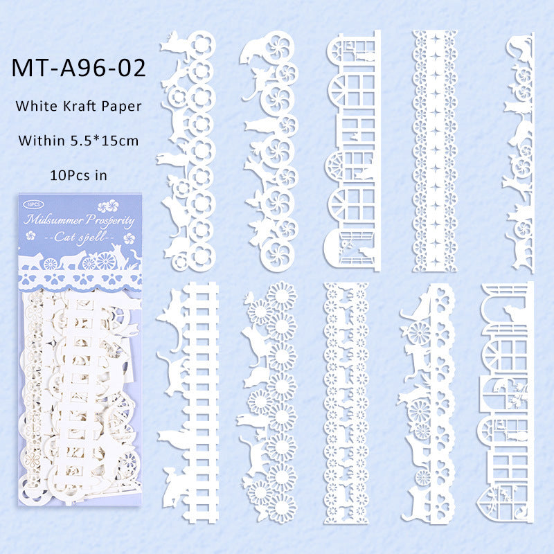 10PCS Midsummer boom series material paper