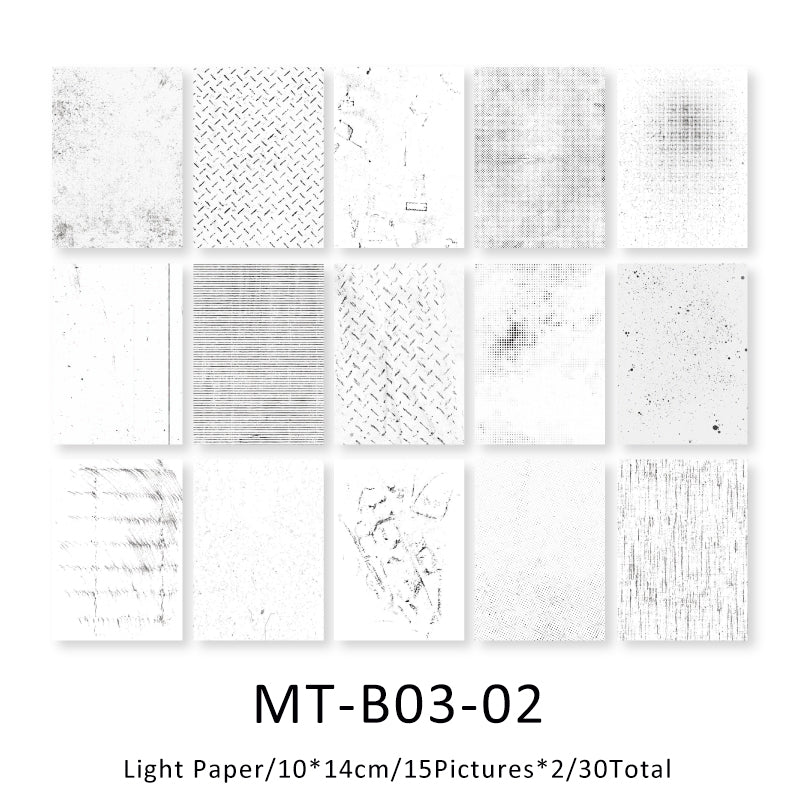 30PCS Light Market series material paper