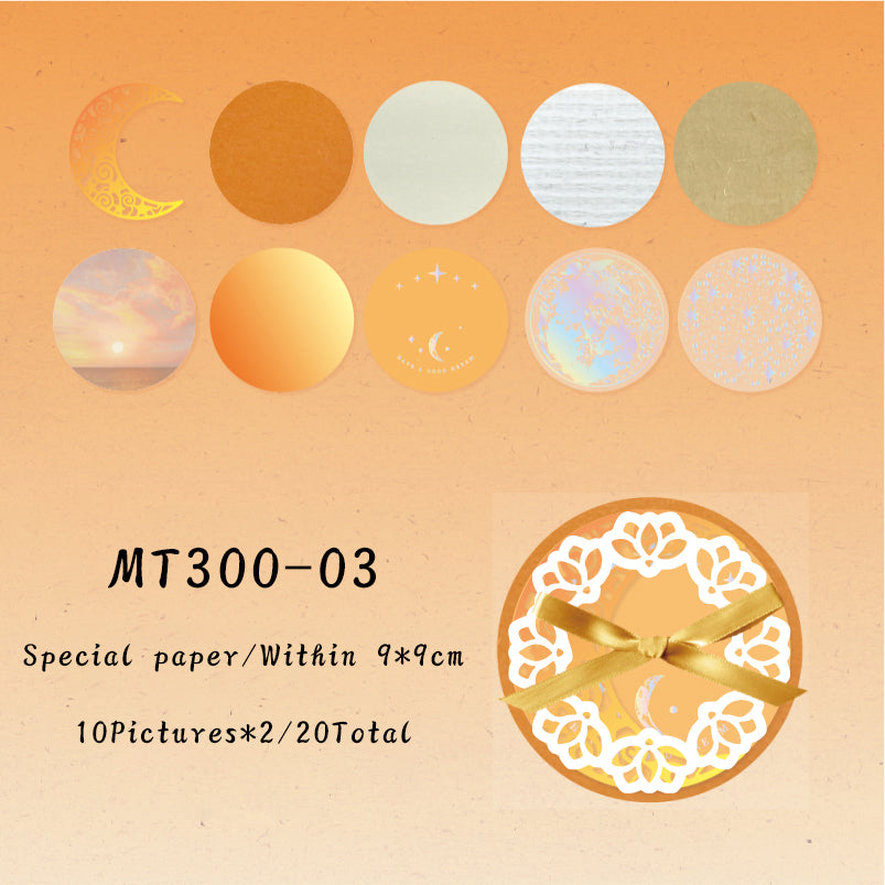 20PCS Pick a sunset series material paper