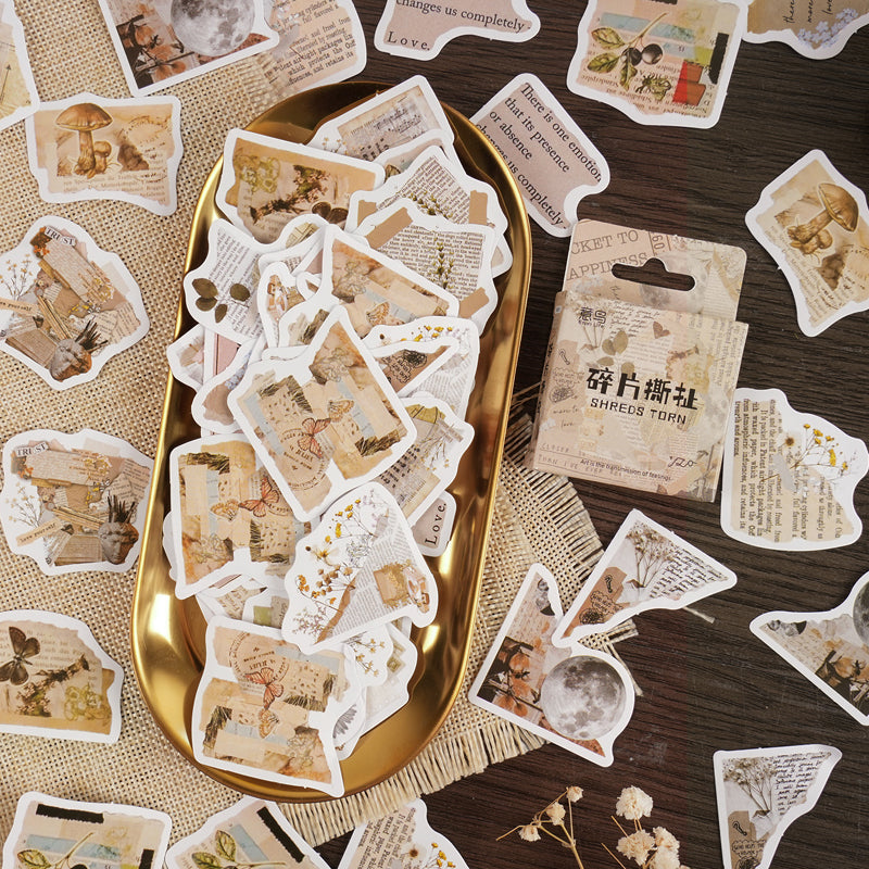 46PCS Splinter tearing series sticker