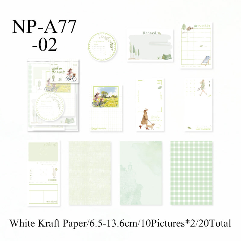 20PCS Capture Life Series note paper