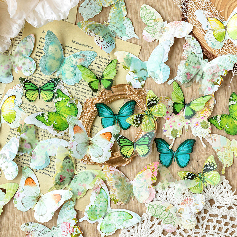 50PCS The Feast of butterflies series sticker