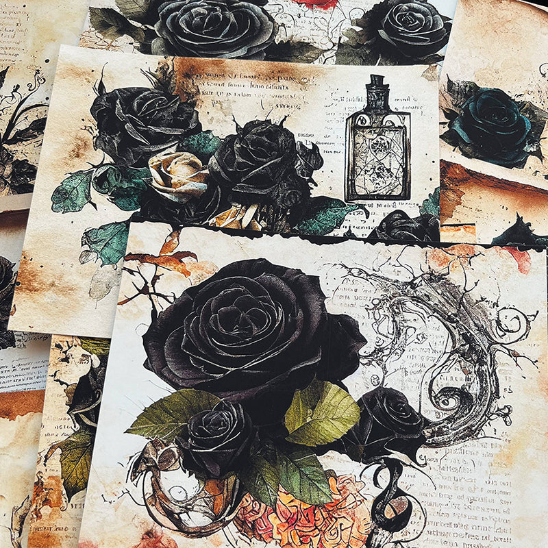 12Sheets Dark rose background paper