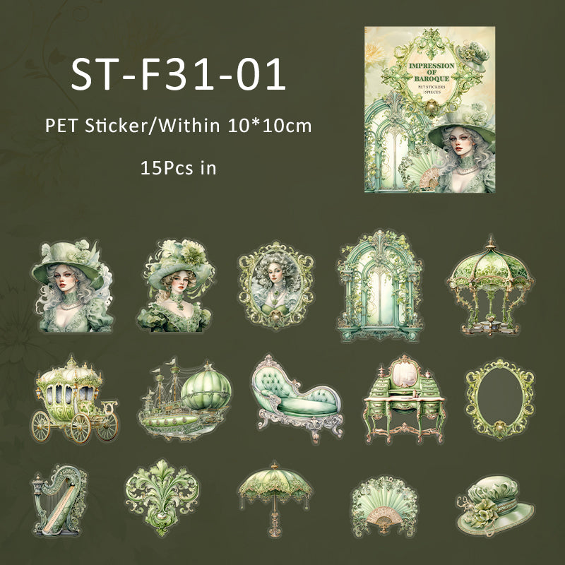 15PCS Impression Of Baroque series sticker