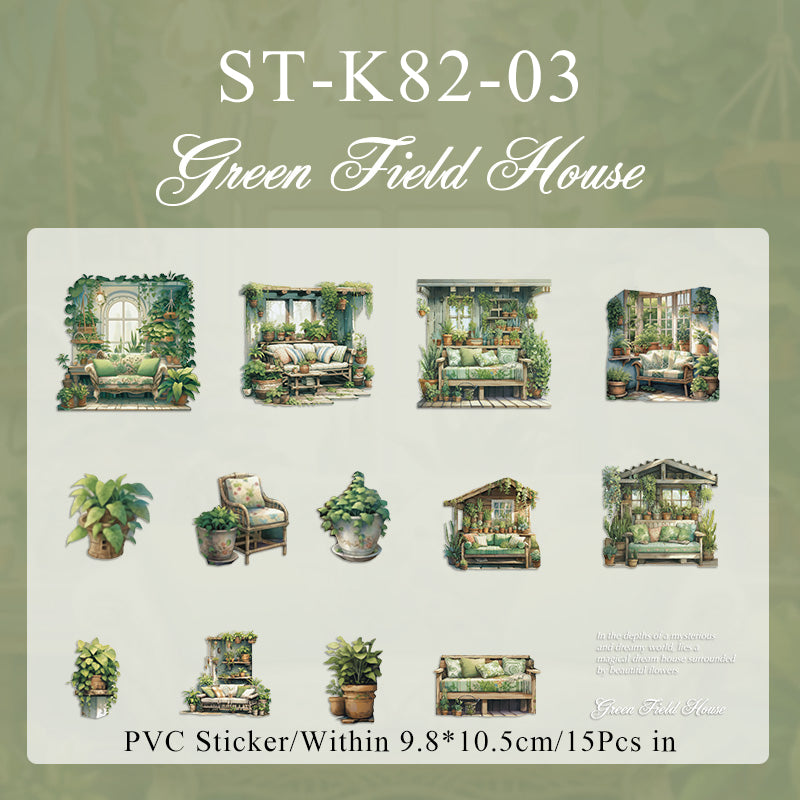 15PCS Dream House Series sticker