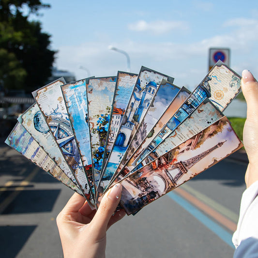 20PCS Travel Painting series bookmark