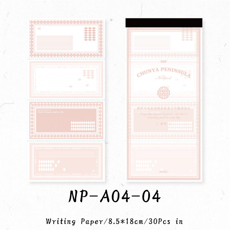 30Sheets Toon Peninsula series note paper