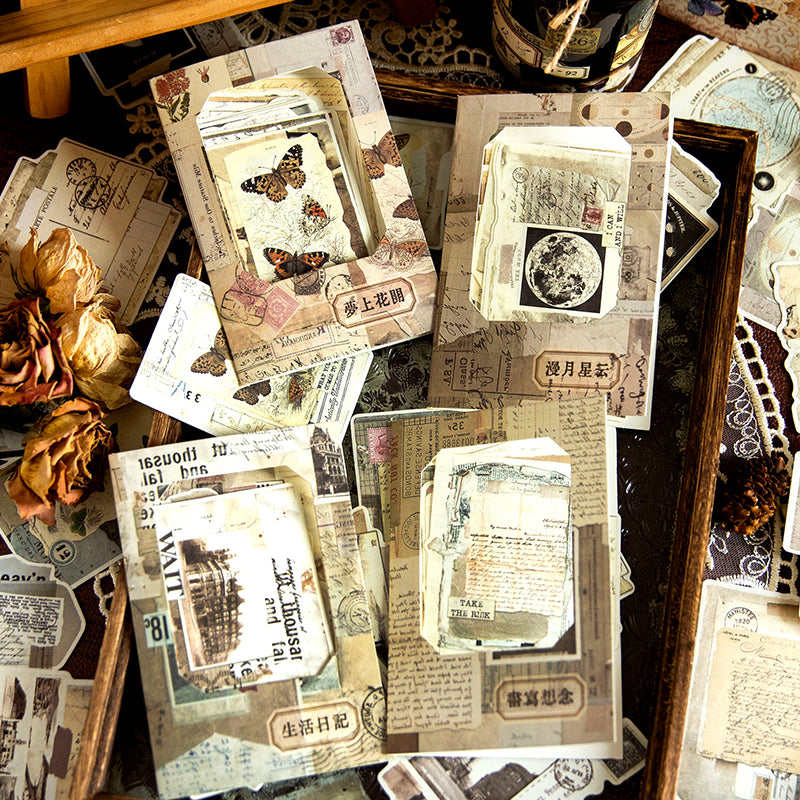 30PCS Vintage collage series material paper