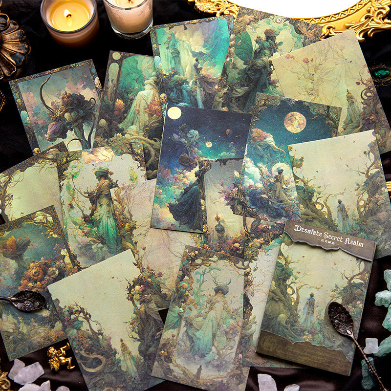 48PCS The Secret Wasteland series material paper