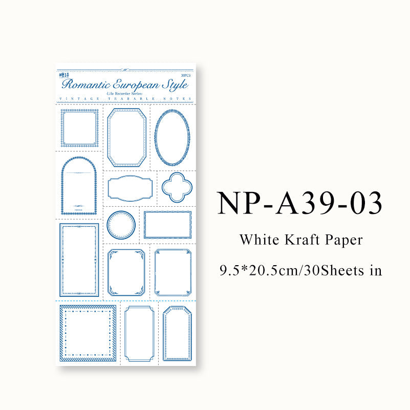 30PCS The Life Recorder Series note paper