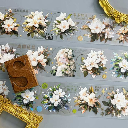 Fragrant Gardenia PET Tape | Hei Cha Book