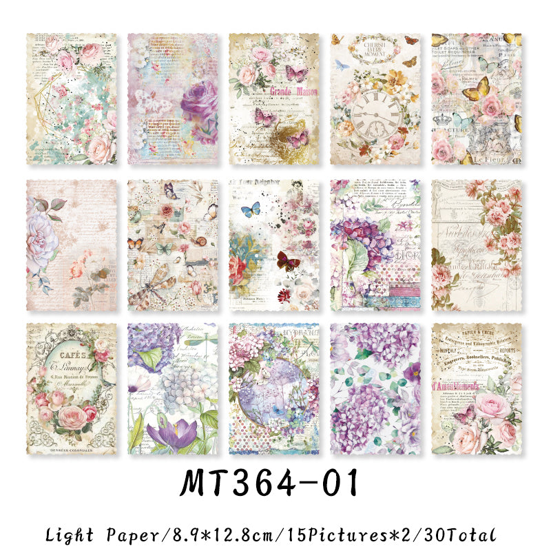 30PCS Twilight and poetry series material paper