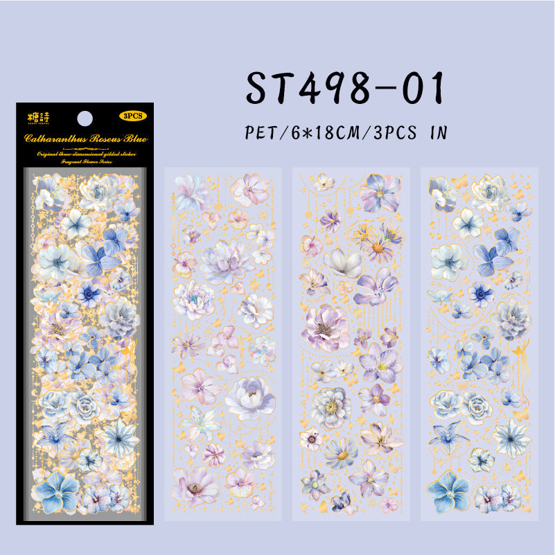 3PCS Fragrant Flower Series seicker