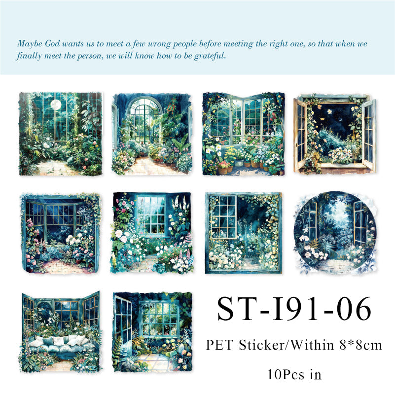 10PCS The scenery in the corner series sticker