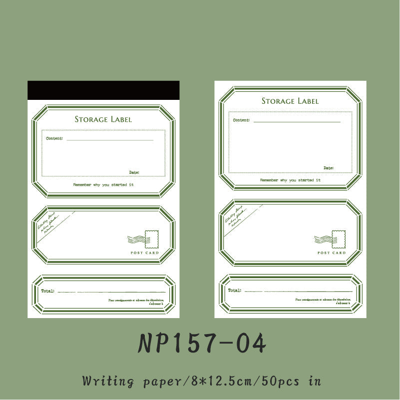 50PCS Time Messenger Series note paper