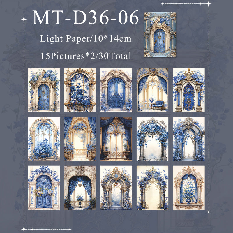 30PCS Dream of summer night series material paper