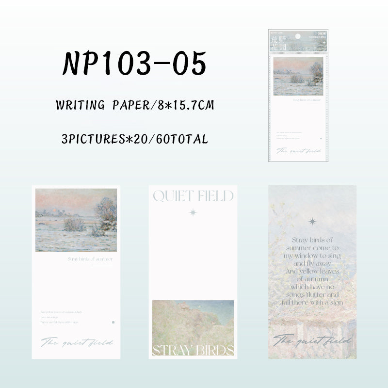 60PCS The whispering flowers series note paper