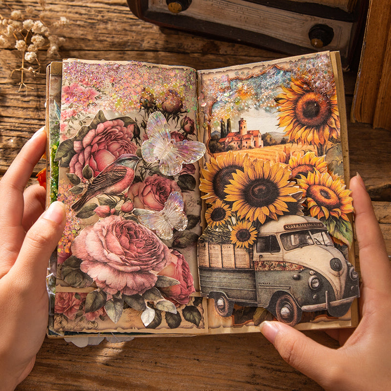 30PCS Floral book series material paper