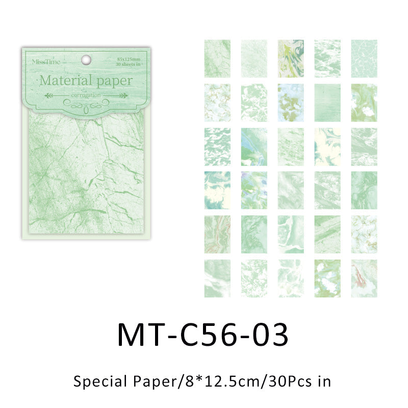 30PCS Reflection in Time series material paper